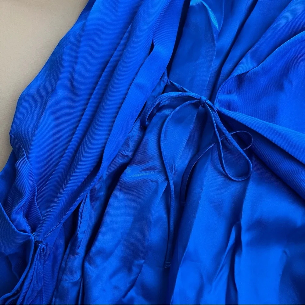 Zara Vibrant Cobalt Blue Blazer Wrap Dress - Picture 7 of 12